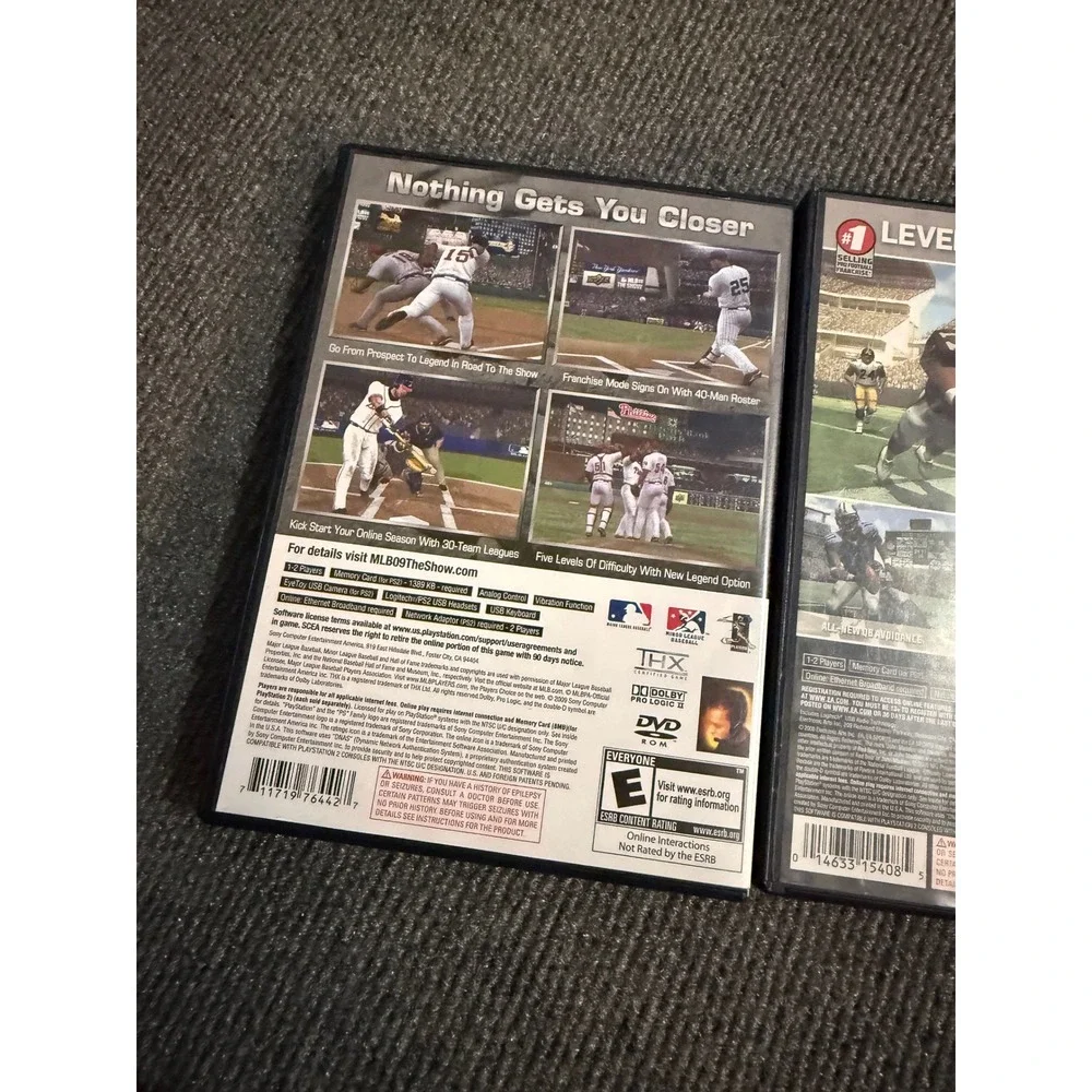 PS2 Sports Game Lot MLB 09 The Show Madden NFL 09 Arena Football PlayStation 2